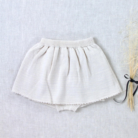 iver&isla 2024AW picot skirted bloomer -cream- ブルマ付きスカート