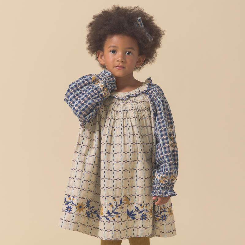 Lali Kids（ラリキッズ）2025AW Bow Set in Double-Sided Yarn Dye