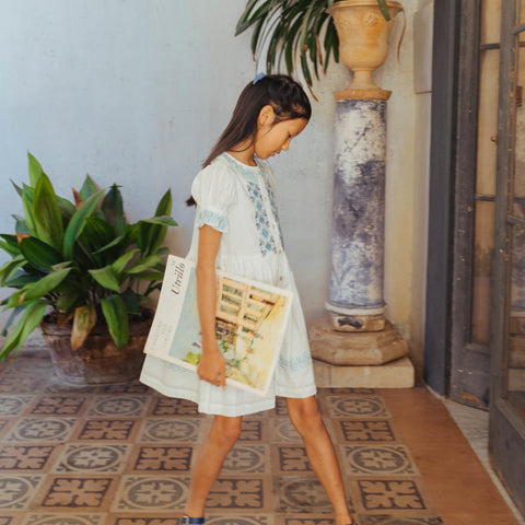 Lali Kids（ラリキッズ）2025SS Ivy Dress in Opaline Embroidery キッズワンピース