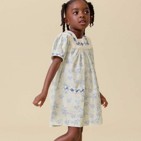 【D2】Lali Kids（ラリキッズ）2026SS Adelle Dress in Minty Flower Print キッズワンピース