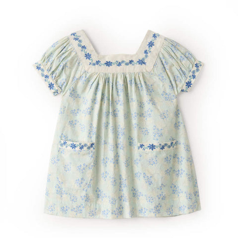 【D2】Lali Kids（ラリキッズ）2026SS Adelle Dress in Minty Flower Print キッズワンピース