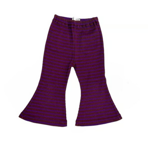 &amp;pal 2024AW border flare pants, purple