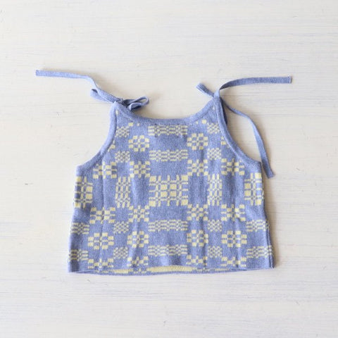 ・Mabli Knitwear（マブリ） 2024SS  BRITHLEN VEST ニットトップス chambray blue melange