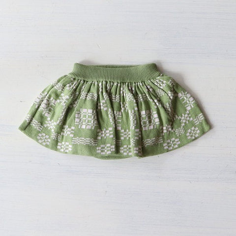 ・Mabli Knitwear（マブリ） 2024SS  BRITHLEN SKIRT ブルマ付きニットスカート fern